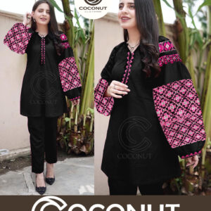 Heavy Sleeves Embroidery 2pcs Suit