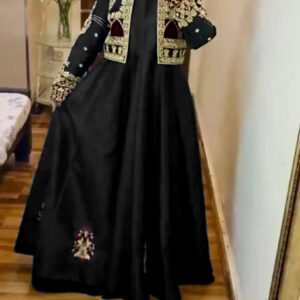 Allover Handwork,Nug Stone Embroidery Heavy Work On Koti Front And Back With Emb Long Maxi 2Pcs