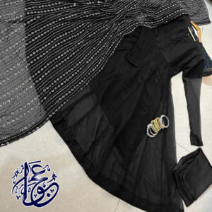 Allover Fully Embroidered Dupatta, With Handmade Button Kalli Work Long Flare Maxi 3Pcs (Copy) (Copy) (Copy) (Copy)