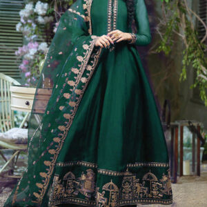 Neck, Sleeves & Daman Embroidered Maxi with Emb Dupatta 3Pcs (Copy)