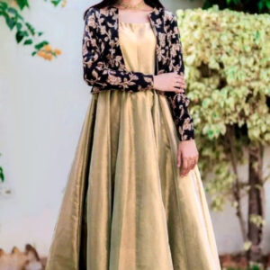 Sequence Embroidered Koti with Kalli Sleeves less Long Maxi 2PCs