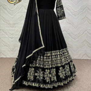 Border Sleeves Mini Star Heavy Embroidery Maxi With Dupatta 3Pcs